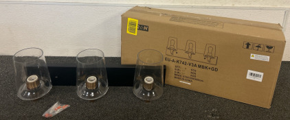 Bathroom Vanity Light with Clear Glass Shade, Brushed Nickel Finish for Mirror, Living Room, Bedroom, Hallway, E26 Base