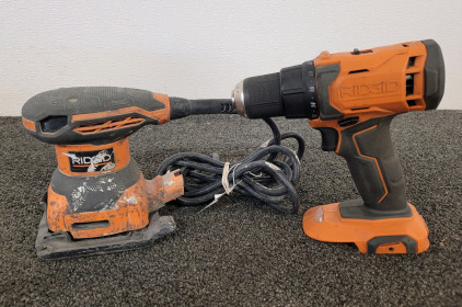 Rigid Electric Sheet Sander And Cordless Drill