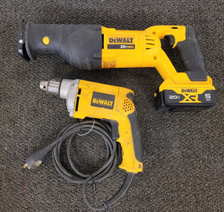Dewalt Screw Gun And 20V MAX Cordless Reciprocating Saw With Battery