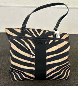 New Zebra Strip Fashionable Coach Bag