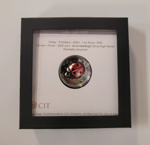 Lady Luck 2021 Palua 5 Dollars, 1 Oz. Silver .999