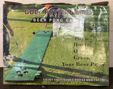Golf Putting Mat Beer Pong Game!
