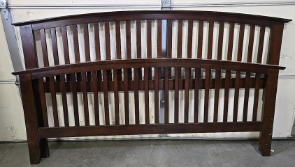 Wood Bed Headboard & Footboard