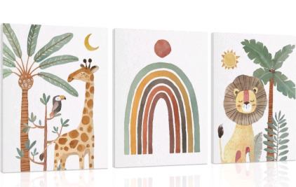 Nursery Wall Art And Plastic Storage Boxes