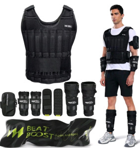Weighted Vest for Men Women 20lb/30lb/40lb/50lb/60lb Adjustable Weight Vest with Steel Plates Weights for Walking Strength Training Running Workout