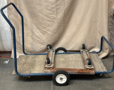 Large Wooden Cart & Metal Dolly