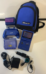 Nintendo Game Boy Advance SP With Bag, All Cords, Accessories & Game
