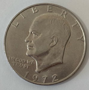1972 Liberty Eagle Earth Moon Eisenhower Silver Dollar