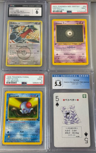 (4) Colllectable Pok&eacute;mon Cards
