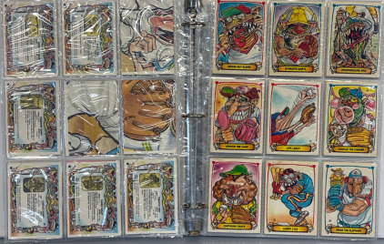 (60) 1988 Leaf Baseball's Greatest Grossouts Series Featuring A Character Named "Tongue-Twister Tony." And More