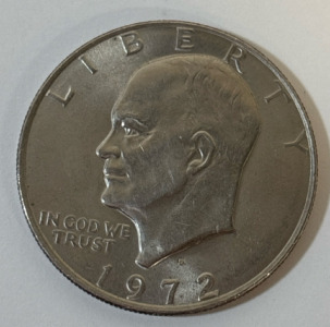 1972 Liberty Eagle Earth Moon Eisenhower Silver Dollar