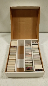 (1) Box of Mixed Sports Cards Baseball and Football