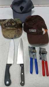 Misc Items! Including: (2) Kitchen Knives, (2) Can Openers, & More!