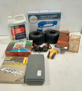 (1) Lot of Motorcycle and Automotive Accessories, Cleaning Supplies, and More