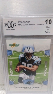 Bccg 2008 Score #342 Jonathan Stewart graded 10 Carolina Panthers Rookie Card