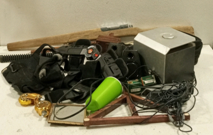 (1) Lot of Electronics, Vintage Rifle Toy, Leg Braces, and More