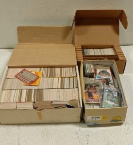 (3) Boxes of Sports Cards with Some in Sleeves and Toploaders