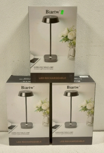 (3) Biartw Cordless Led Table Lamps