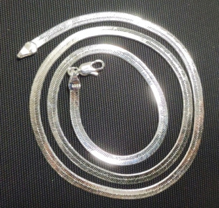 22" 925 Snakebone Chain Link Necklace