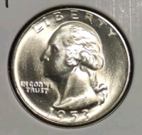 1953-S MS66 Gem Silver Washington Quarter - 3