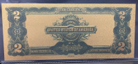 $2 Silver Certificate Design 24k Gold Flake Banknote, Serial M21, COA Included - 3