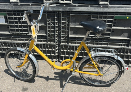 (1) Yellow Unknown Brand Foldable Bike 20&rdquo; Wheels (Yellow)