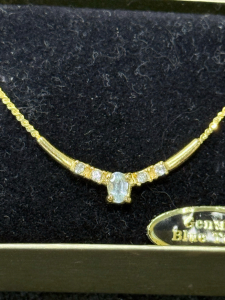 (1) Women's Genuine Blue Topaz Necklace