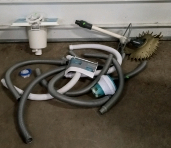 (1) Skim Around Pool Vacuum W/ Attachments (1) Automatic Swimming Pool Cleaner