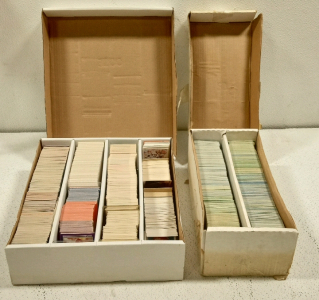 (2) Boxes of Sports Cards Football and Baseball