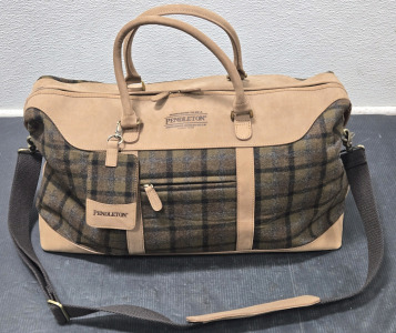 Genuine Leather Pendleton Woolen Mills Overnight Bag / +$150 Value!