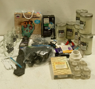 (1) Lot of Candles, 2020 Middle Finger Glasses, Gaming Headsets, Rare Disney Video, and Much More