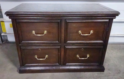 Solid Mahogany Wooden 4-Drawer Office Storage Dresser