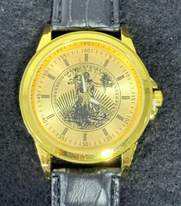 (1) Men's Liberty Watch- Gold Colored Face