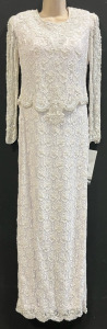 &ldquo;Do You Love Me?&rdquo; Longsleeve White Pearl Lace Wedding Dress