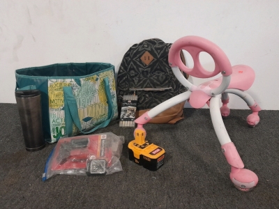 Kids Ybike Toy, Backpack, Thermos, Ryobi Battery & More