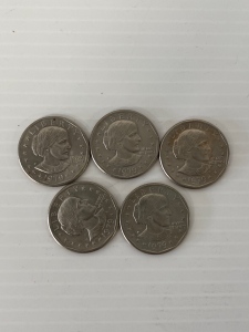 (5) Susan B. Anthony Coins