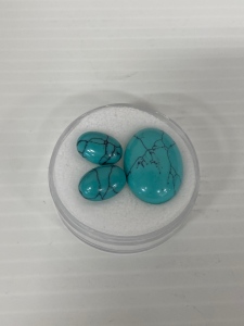 (3) Blue Turquoise Cabochons