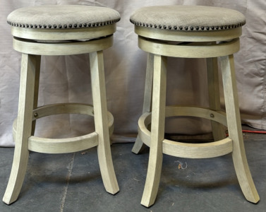 (2) Matching Wood Stools