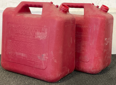 (2) Spill Proof Gasoline Cans