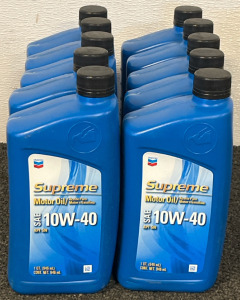 (10) Quart Bottles Of Supreme Motor Oil 10W-40