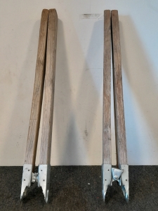 (2) Old Wooden Saw Horse Brackets