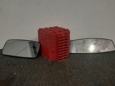 (2) Large Vehicle Mirrors & (10) Valterra A10-0918 Stackers Leveler / Jack Pad