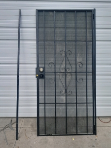 Black Metal Storm Door