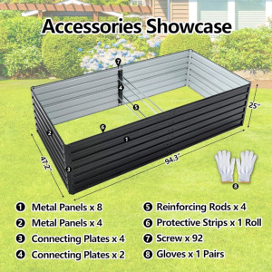 Galvanized Raised Garden Bed & A High Power Weed Trimmer