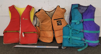 Adult Life Vests and Tire Iron