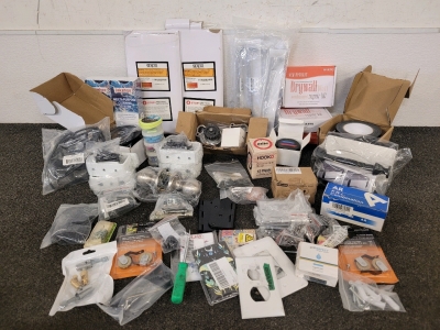 Dry Wall Repair Kit, Water Pump With Gaskets, Door Handle, Door Hinges, Toilet Paper Holder, And More
