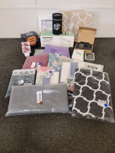 Assorted Lot Of Curtians,Vegetable Chopper, And More!