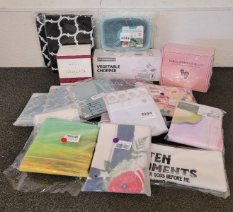 Vegitable Chopper, Pillow Covers, Shower Curtians, And More