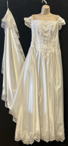 &ldquo;Do You Love Me?&rdquo; White Floral Wedding Dress