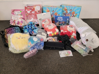 Plushies, Toddler Painting Set, Jewelry Making Kit, Durags, And Fidget Toys